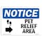 Signmission Sign, 18" H, Aluminum, Pet Relief Area (Right Arrow) Sign With Symbol, Landscape, 1824-L-17228 OS-NS-A-1824-L-17228 - alternate 1